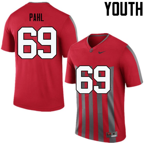 Ohio State Buckeyes #69 Brandon Pahl Youth Player Jersey Throwback OSU52445